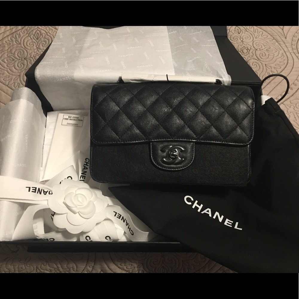 New Authentic Chanel Rectangular MiniBlack